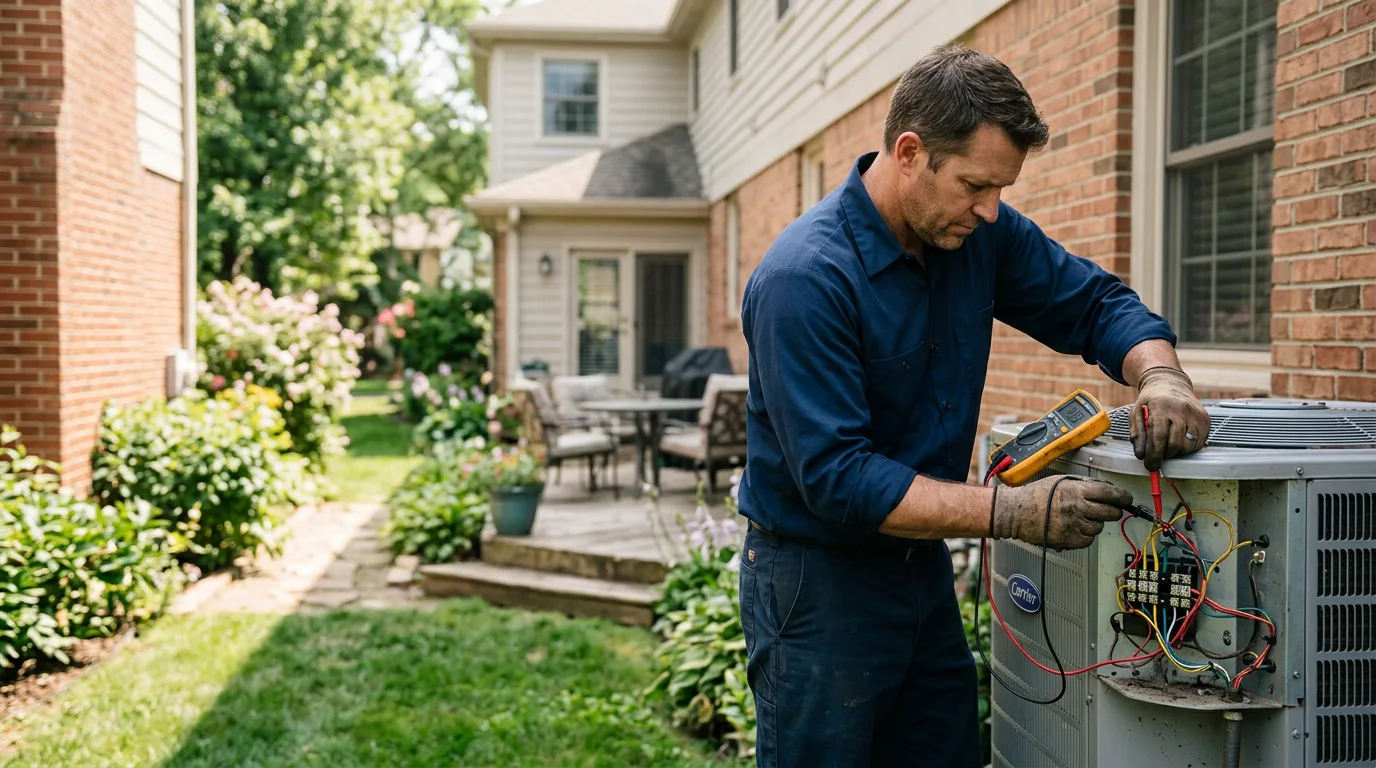 HVAC technician working near Grapevine, TX